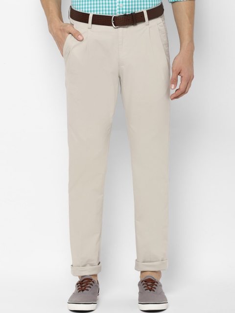 

Allen Solly Men Cream Regular Fit Solid Regular Trousers