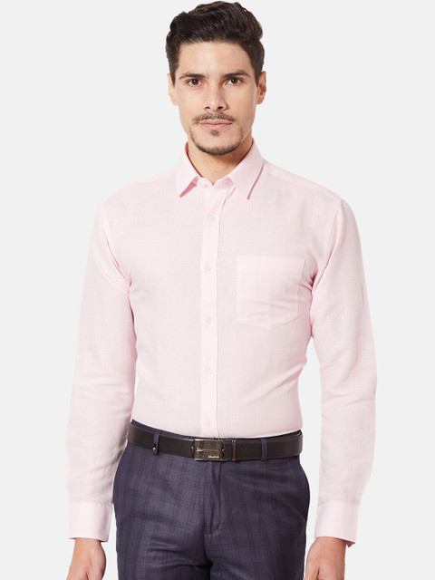 

Oxemberg Men Pink Slim Fit Solid Formal Shirt