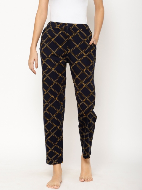 

Floret Women Navy Blue Printed Lounge Pants