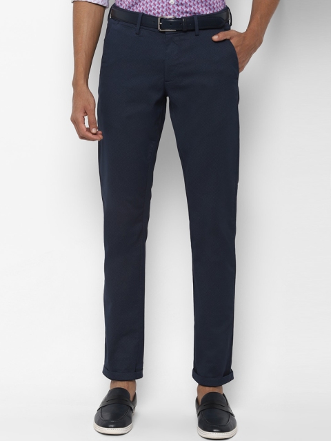 

Allen Solly Men Navy Blue Slim Fit Solid Regular Trousers