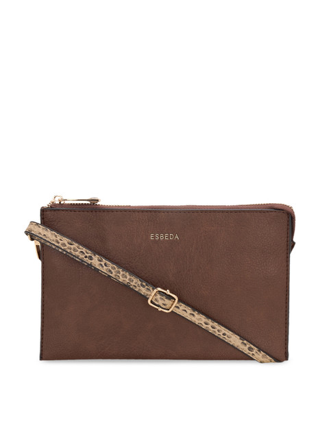 

ESBEDA Brown Solid Sling Bag