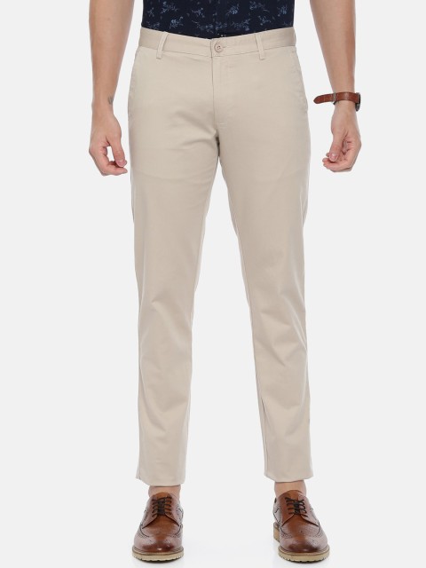 

ARISER Men Coffee Brown Slim Fit Solid Formal Trousers