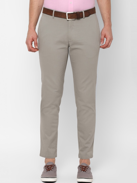 

Allen Solly Men Grey Slim Fit Solid Regular Trousers