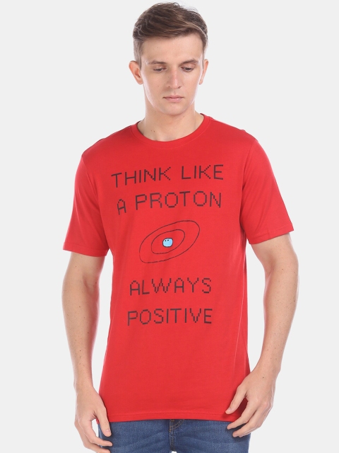 

Colt Men Red Printed Round Neck T-shirt