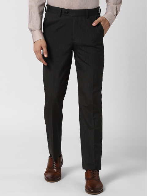 

Peter England Men Black Slim Fit Solid Formal Trousers