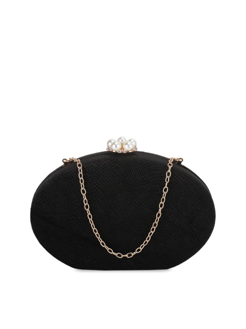 

Kazo Black Textured Clutch