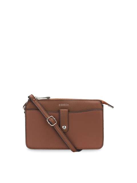

ESBEDA Brown Solid Sling Bag