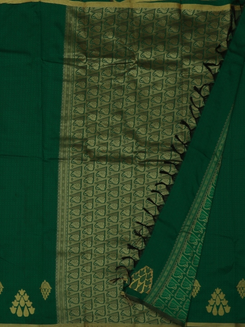 

Pothys Green & Gold-Toned Art Silk Woven Design Saree
