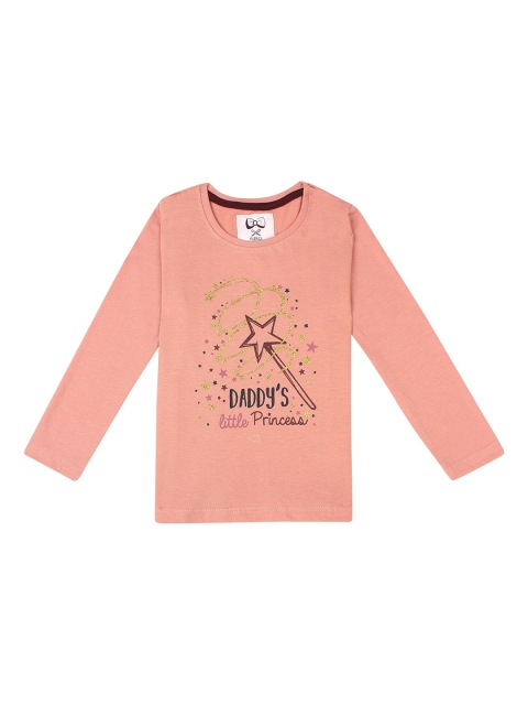 

FLENZA Girls Pink Printed Round Neck T-shirt