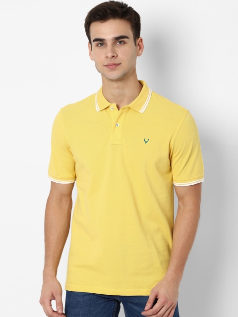 

Allen Solly Men Yellow Solid Polo Collar T-shirt