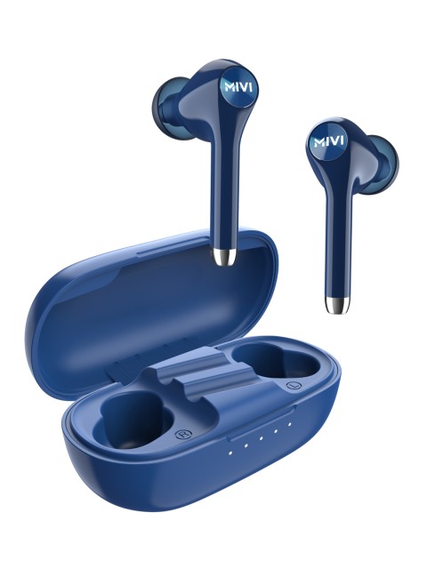 

mivi Unisex Blue Solid M80 True Wireless Headphones
