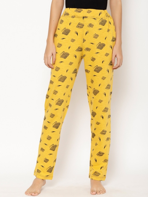 

Floret Women Yellow Printed Lounge Pants