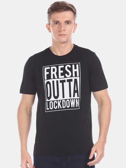 

Colt Men Black Printed Round Neck T-shirt