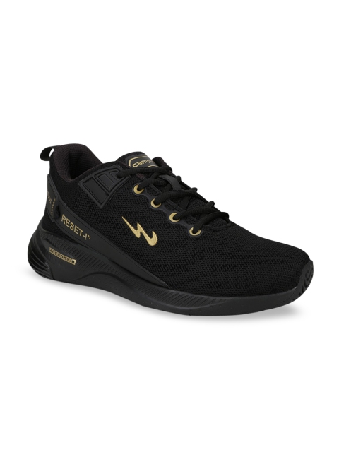 

Campus Men Black Mesh Running Shoes