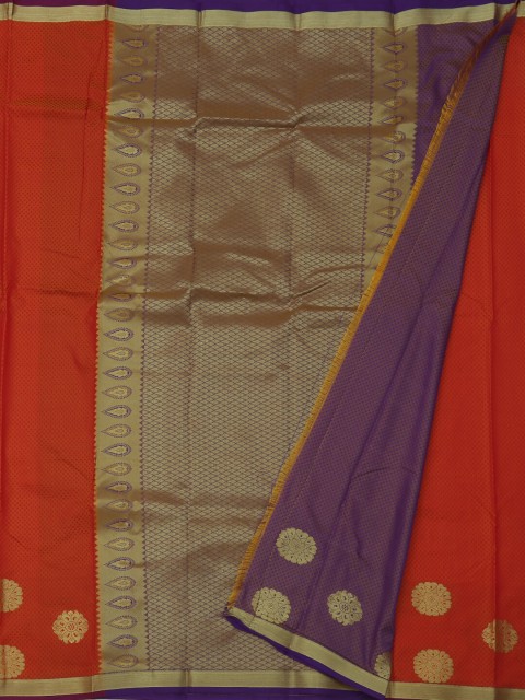 

Pothys Orange & Purple Art Silk Woven Design Saree