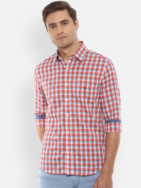 

Louis Philippe Sport Men Orange Slim Fit Checked Casual Shirt