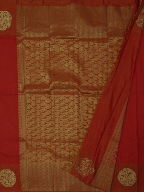 

Pothys Orange & Gold Art Silk Woven Design Saree