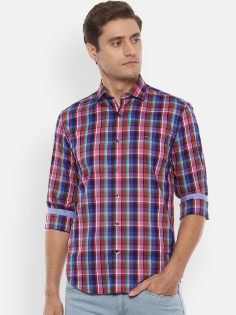 

Louis Philippe Sport Men Multicoloured Slim Fit Checked Casual Shirt, Multi