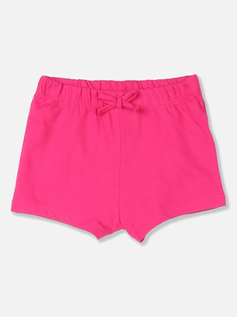 

The Childrens Place Girls Pink Solid Regular Fit Regular Shorts