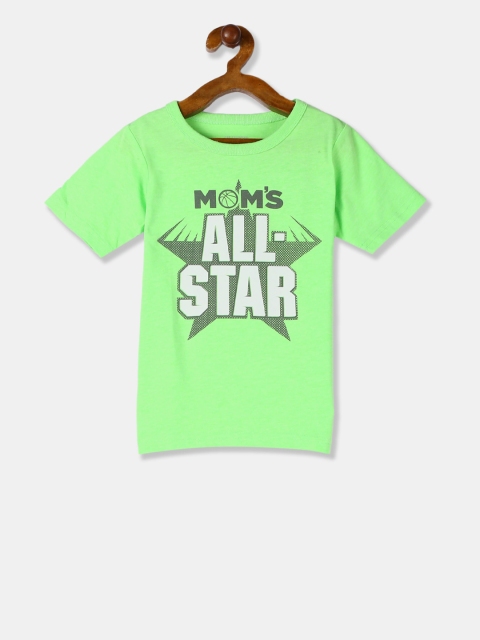 

The Childrens Place Boys Green Printed Round Neck T-shirt