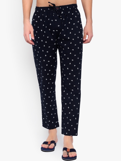 

FLAMBOYANT Men Blue Printed Lounge Pants