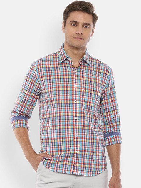 

Louis Philippe Sport Men Blue & Red Slim Fit Checked Casual Shirt