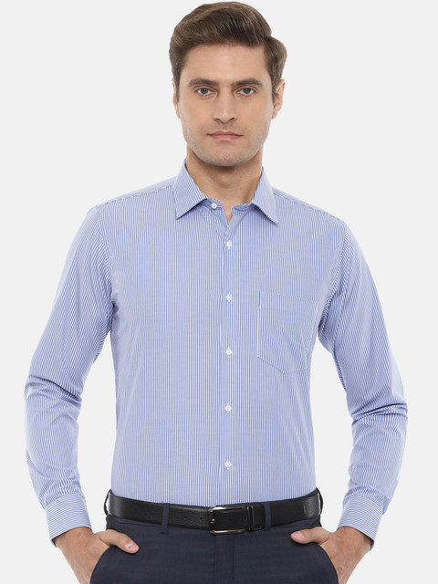 

Van Heusen Men Blue & White Slim Fit Striped Formal Shirt