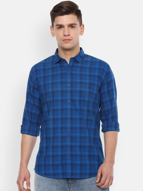 

Louis Philippe Sport Men Blue Slim Fit Checked Casual Shirt