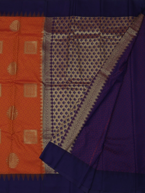 

Pothys Orange Woven Design Art Silk Saree