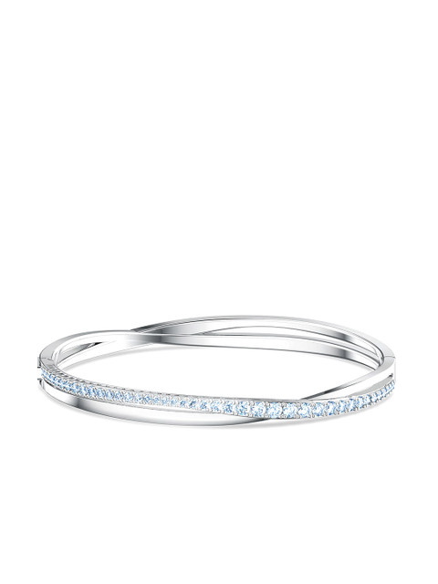 

SWAROVSKI Blue Rhodium-Plated Twist Rows Bracelet