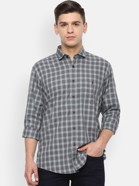 

Louis Philippe Sport Men Grey Slim Fit Checked Casual Shirt