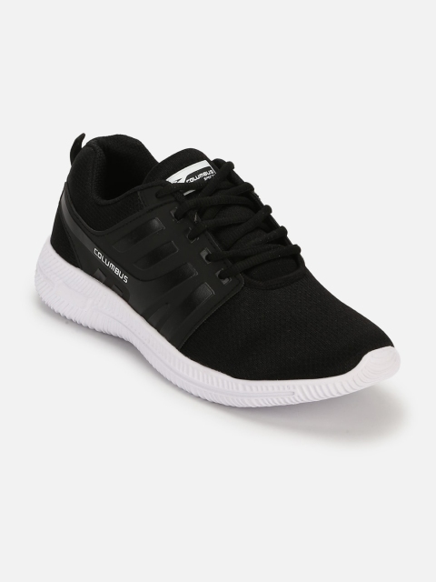 

Columbus Men Black Mesh Running Shoes