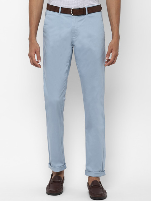 

Allen Solly Men Blue Slim Fit Solid Regular Trousers