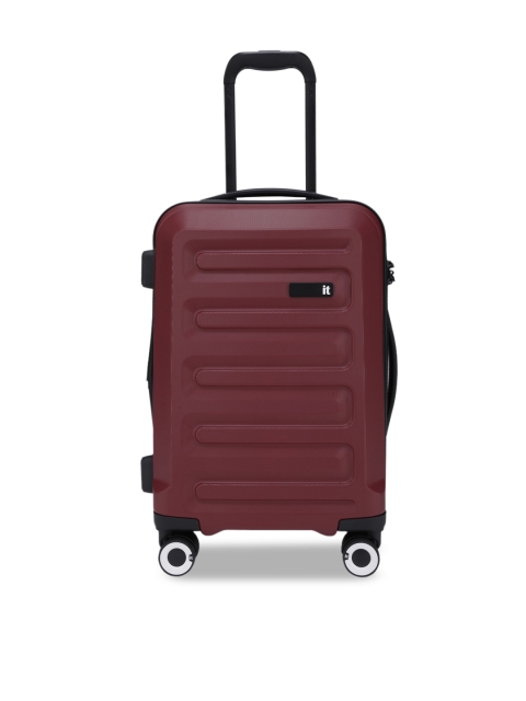 

IT luggage Unisex Maroon Solid Cabin Trolley Bag With 360-Degree Rotatable Wheels