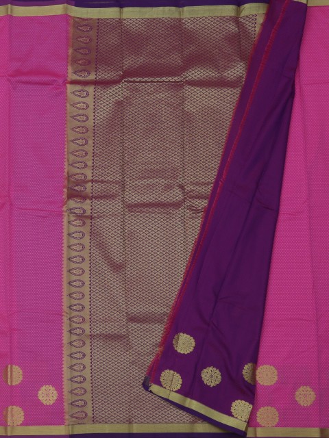 

Pothys Pink & Purple Art Silk Woven Design Saree