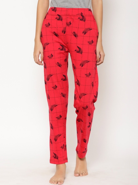 

Floret Women Red Printed Lounge pants