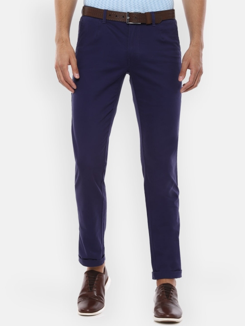 

Louis Philippe Sport Men Navy Blue Slim Fit Solid Regular Trousers