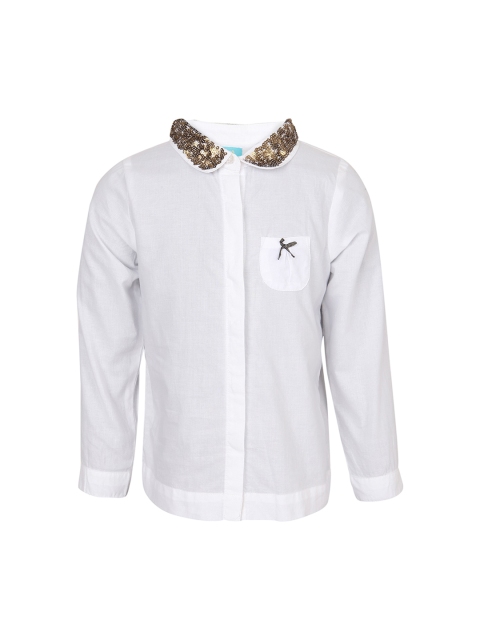 

Miyo Girls White Solid Shirt Style Top