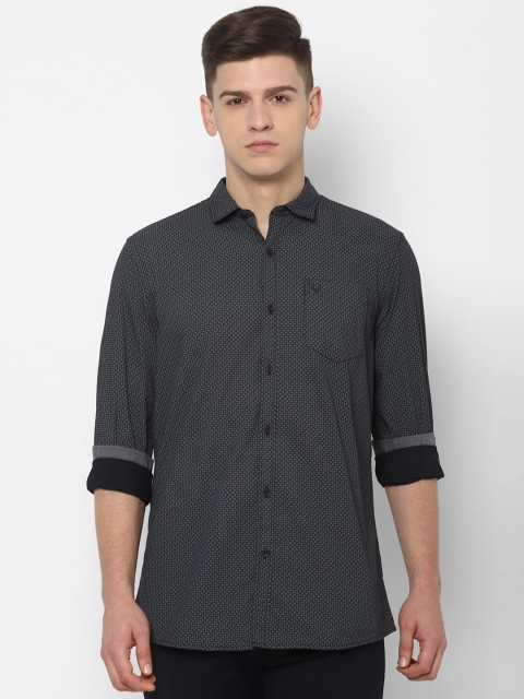 Solly Jeans Co. Men Grey Regular Fit Printed Casual Shirt