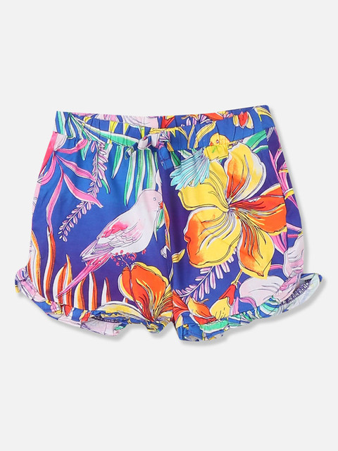 

The Childrens Place Girls Multicolored Tropical Print Regular Shorts, Multi