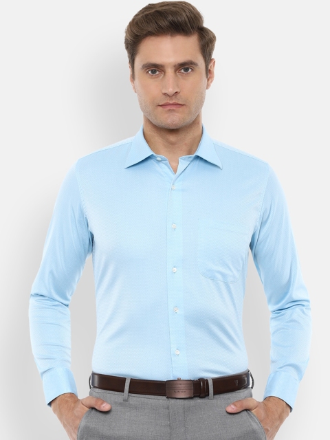 

Van Heusen Men Blue Slim Fit Self Design Formal Shirt
