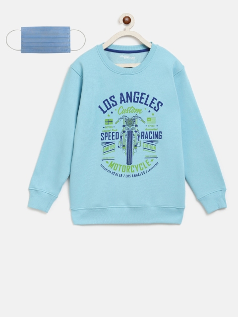 

Lil Tomatoes Boys Blue Printed Sweatshirt