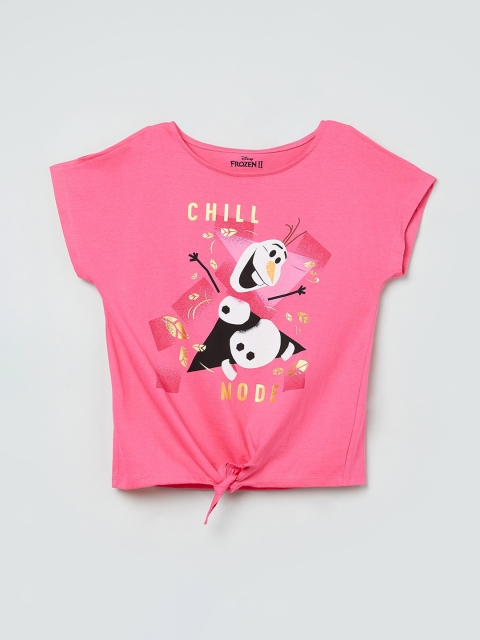 

max Girls Pink Printed Top