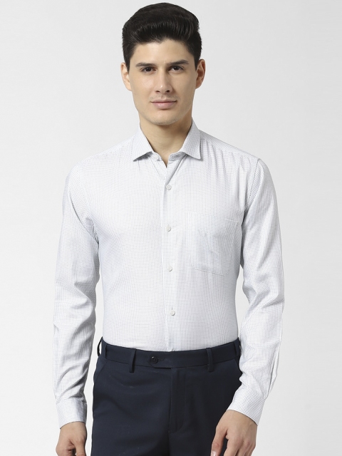 

Peter England Elite Men White Regular Fit Printed Formal Shirt