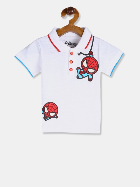 

Colt Boys White Solid Polo Collar T-shirt