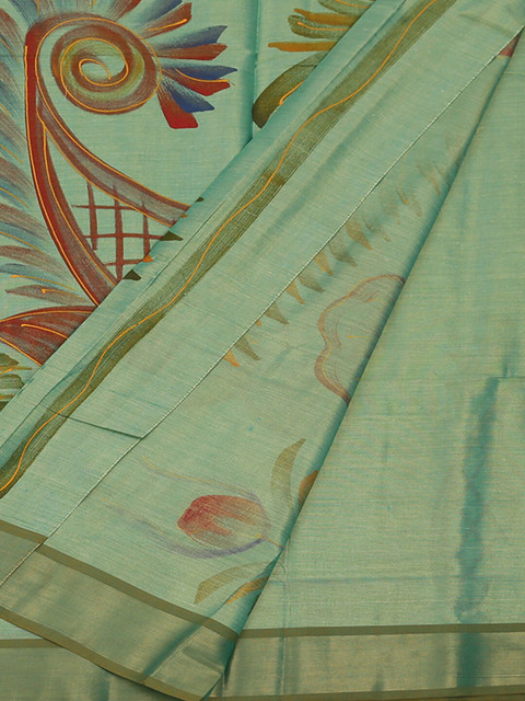 

Pothys Green Printed Pure Cotton Saree