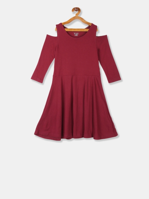 

The Childrens Place Girls Red Solid A-Line Dress