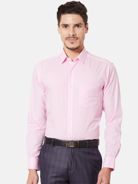 

Oxemberg Men Pink Slim Fit Solid Formal Shirt