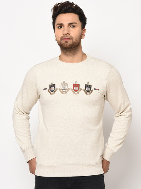 

98 Degree North Men Off-White Printed Sweatshirt