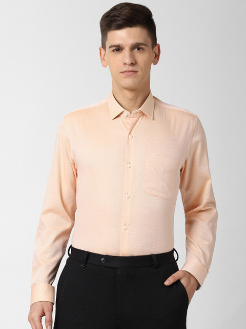 

Peter England Elite Men Orange Regular Fit Printed Formal Shirt